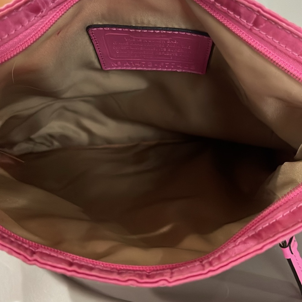 Coach Nylon Shoulder Bag Pink - Picture 2 of 3